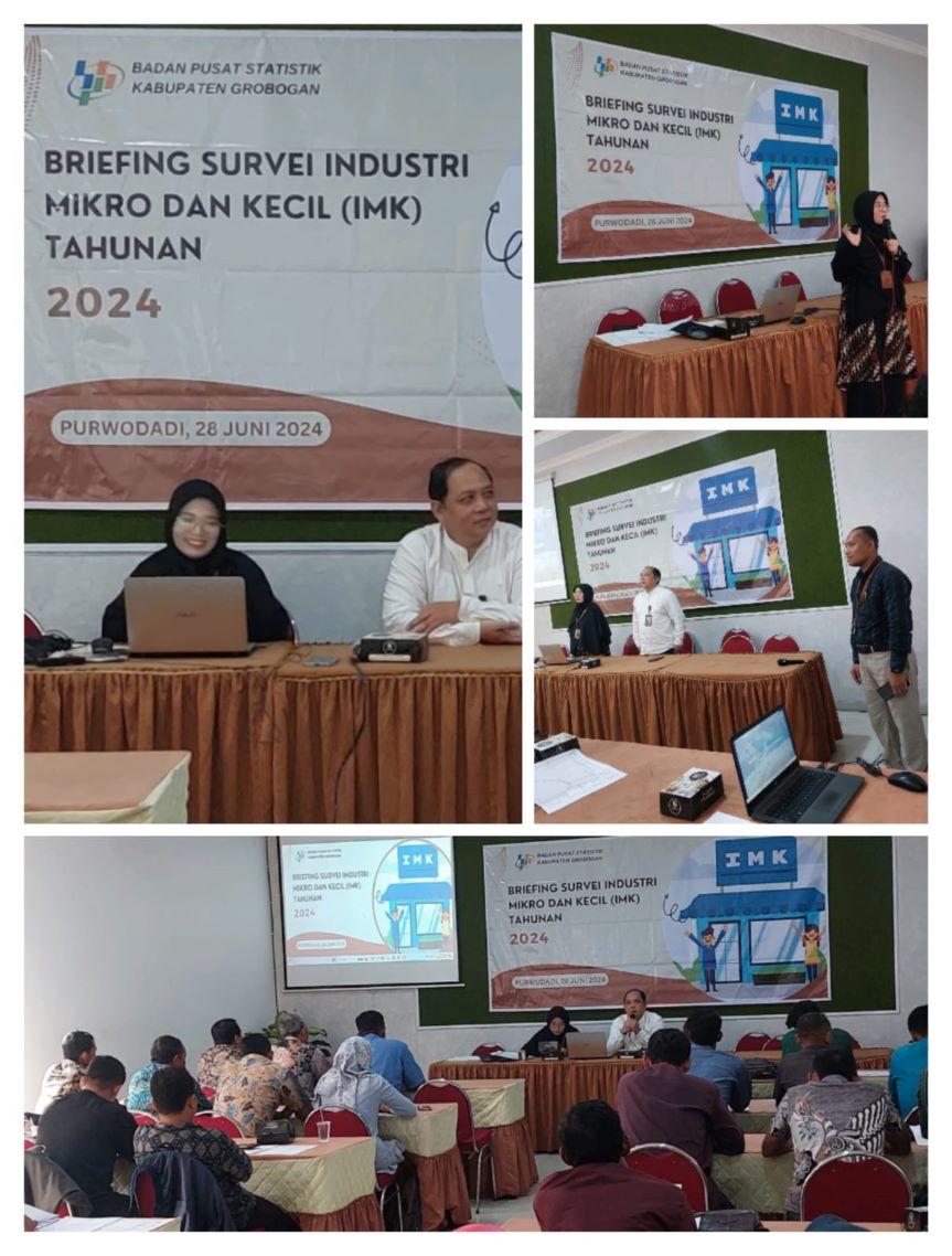 Briefing petugas pendataan Survei Industri Mikro dan Kecil Tahunan (IMK) 2024.