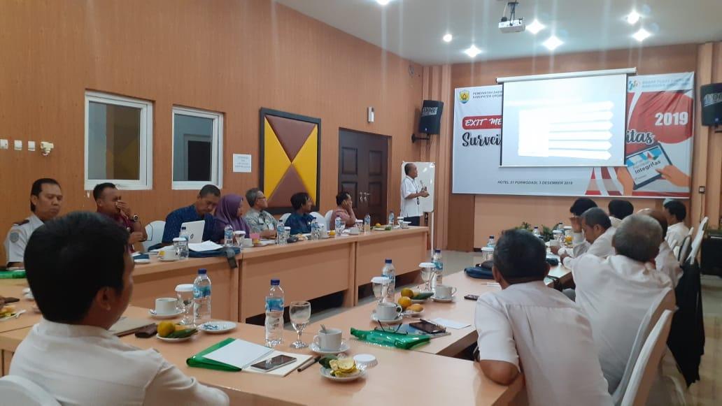 Exit Meeting Kegiatan Survei Penilaian Integritas 2019