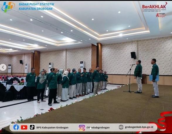 Apel Pagi dan pembacaan Ikrar netralitas ASN BPS pada Pemilu 2024