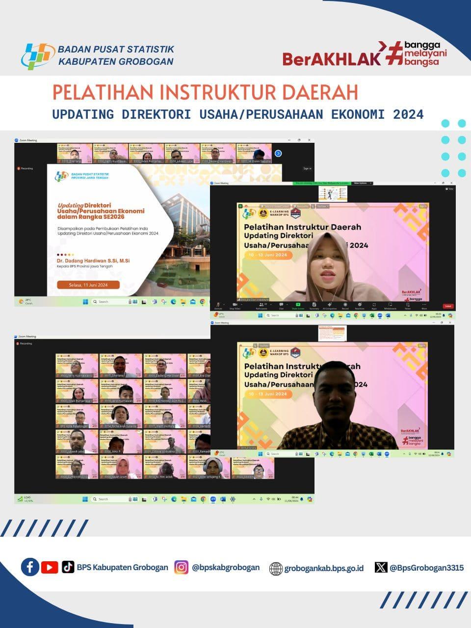 Pelatihan Instruktur Daerah (Inda) Updating Direktori Usaha/Perusahaan Ekonomi 2024