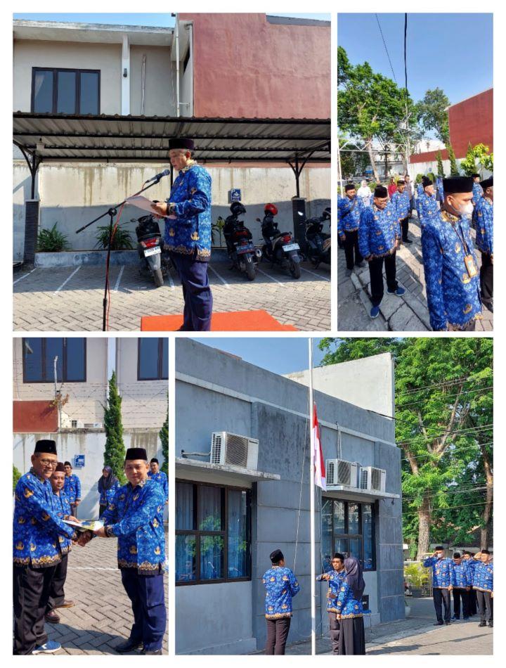 Upacara Hari Sumpah Pemuda ke-95 di Kantor BPS Kabupaten Grobogan.