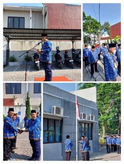 95th Youth Pledge Day Ceremony at the Grobogan Regency BPS Office.