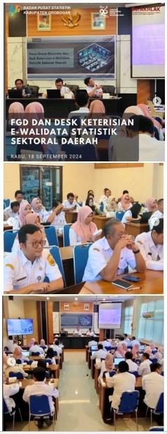 FGD dan Desk Keterisian e-Walidata Statistik Sektoral Daerah