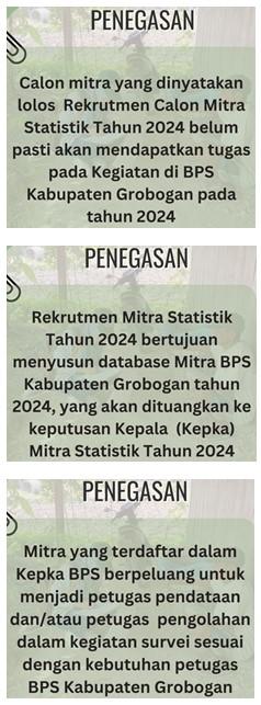 Penegasan tentang Rekrutmen Mitra BPS Tahun 2024