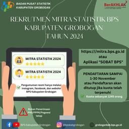 REKRUTMEN MITRA STATISTIK BPS KABUPATEN GROBOGAN TAHUN 2024