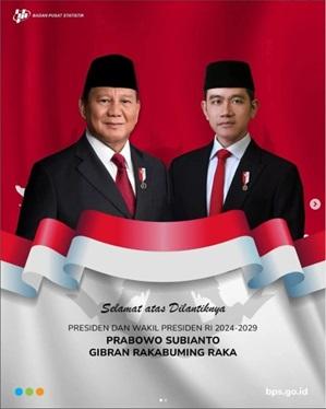 Congratulations on the Inauguration of the President and Vice President of the Republic of Indonesia